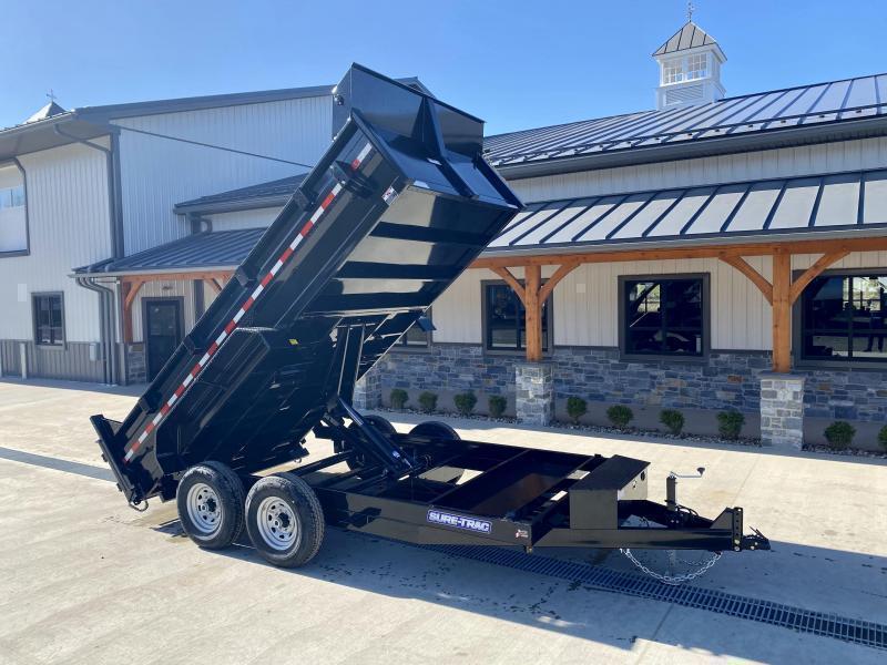 Adjustable coupler and safety chains on the dump trailer rental